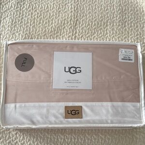 UGG Pink and White Cotton Sheets